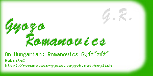 gyozo romanovics business card